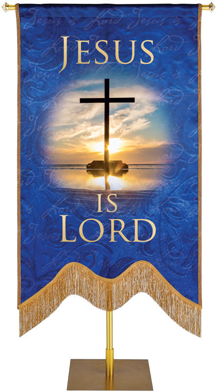 Names of Christ M-Shape Jesus Is Lord Embellished Banner - Handcrafted Banners - PraiseBanners