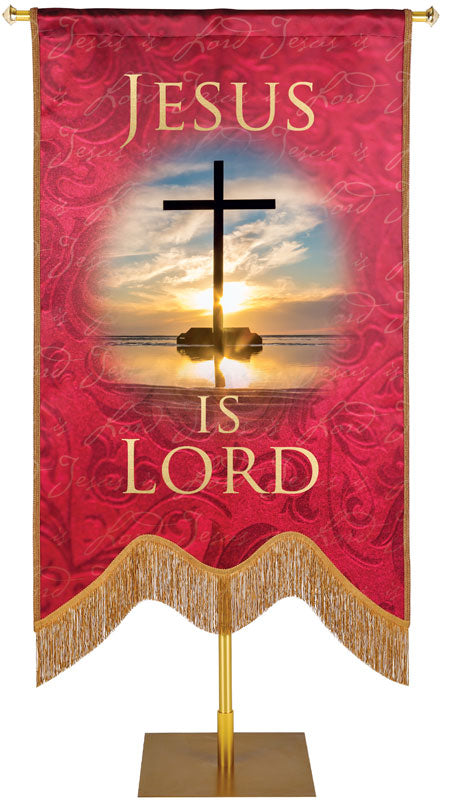 Names of Christ M-Shape Jesus Is Lord Embellished Banner - Handcrafted Banners - PraiseBanners