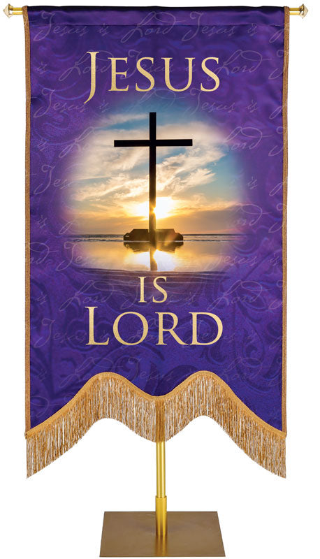 Names of Christ M-Shape Jesus Is Lord Embellished Banner - Handcrafted Banners - PraiseBanners