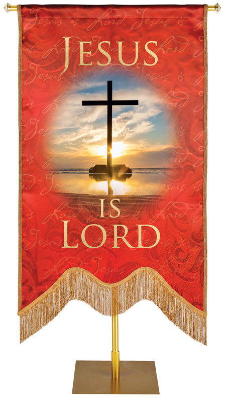 Names of Christ M-Shape Jesus Is Lord Embellished Banner - Handcrafted Banners - PraiseBanners