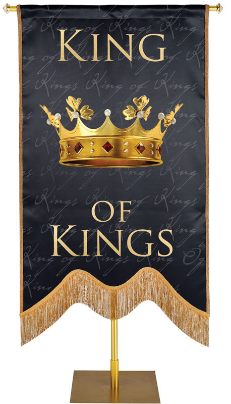 Names of Christ M-Shape King of Kings Embellished Banner - Handcrafted Banners - PraiseBanners