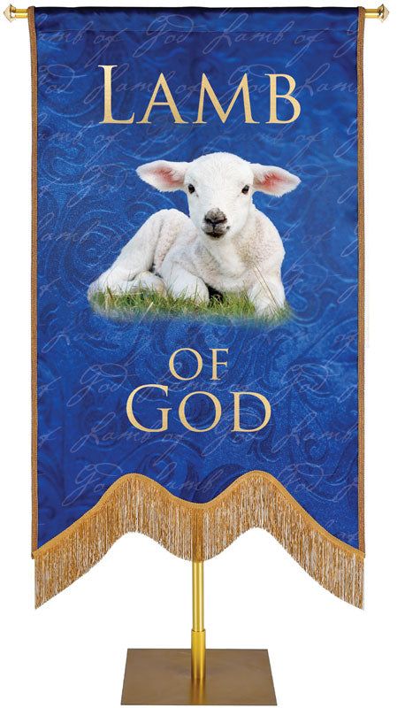 Names of Christ M-Shape Lamb of God Embellished Banner - Handcrafted Banners - PraiseBanners