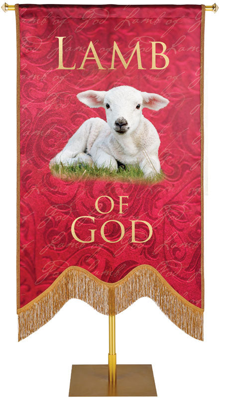 Names of Christ M-Shape Lamb of God Embellished Banner - Handcrafted Banners - PraiseBanners