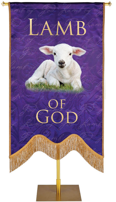 Names of Christ M-Shape Lamb of God Embellished Banner - Handcrafted Banners - PraiseBanners