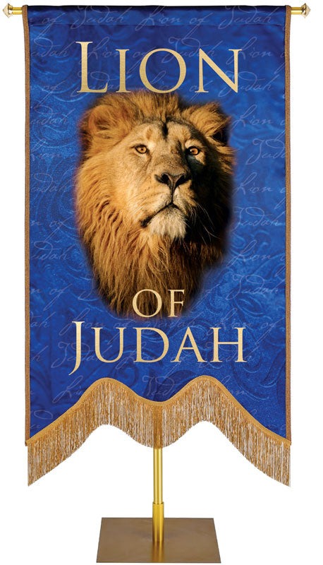 Names of Christ M-Shape Lion of Judah Embellished Banner - Handcrafted Banners - PraiseBanners