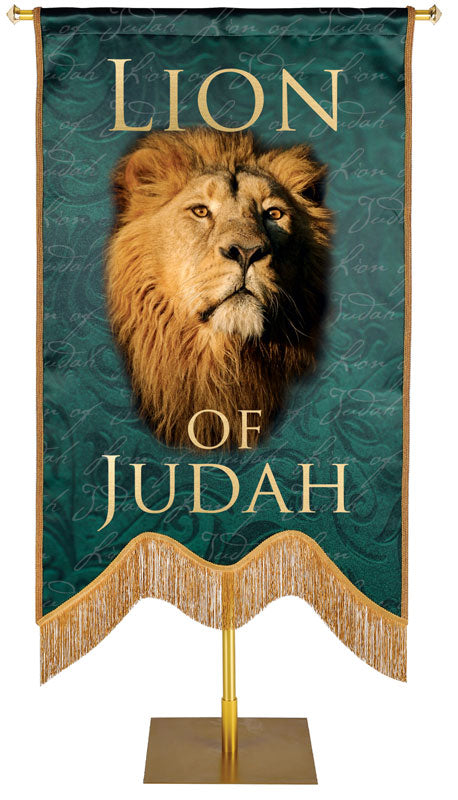 Names of Christ M-Shape Lion of Judah Embellished Banner - Handcrafted Banners - PraiseBanners