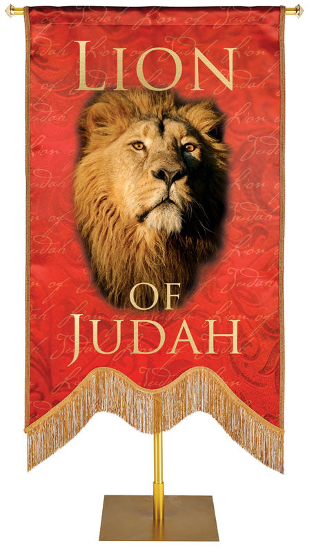 Names of Christ M-Shape Lion of Judah Embellished Banner - Handcrafted Banners - PraiseBanners