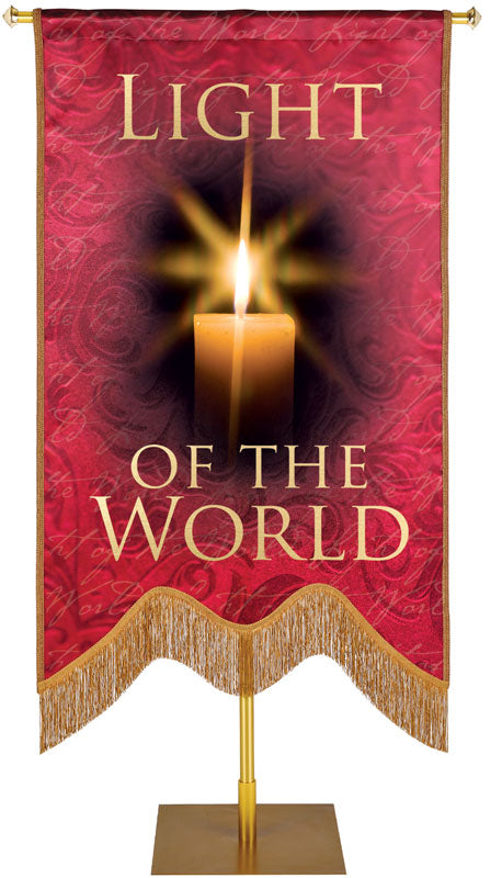 Names of Christ M-Shape Light of the World Embellished Banner - Handcrafted Banners - PraiseBanners