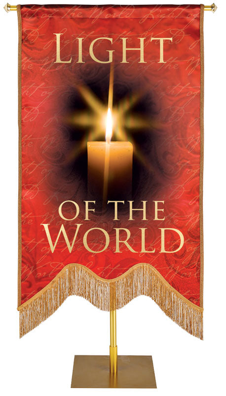 Names of Christ M-Shape Light of the World Embellished Banner - Handcrafted Banners - PraiseBanners