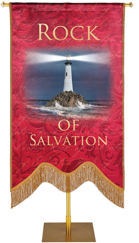 Names of Christ M-Shape Rock of Salvation Embellished Banner - Handcrafted Banners - PraiseBanners