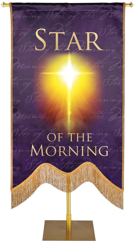 Names of Christ M-Shape Star of the Morning Embellished Banner - Handcrafted Banners - PraiseBanners