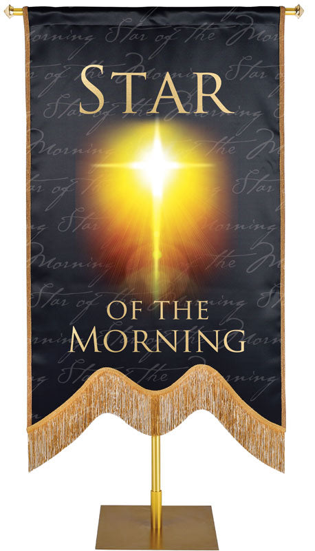 Names of Christ M-Shape Star of the Morning Embellished Banner - Handcrafted Banners - PraiseBanners