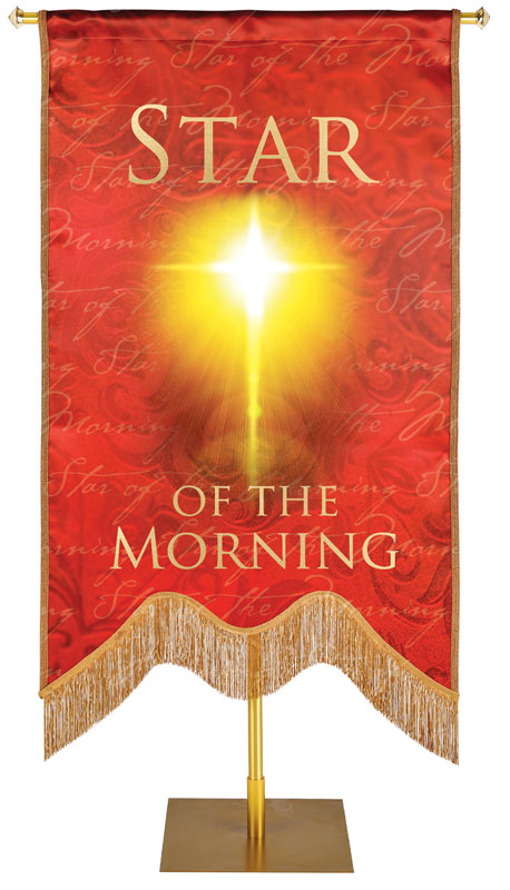 Names of Christ M-Shape Star of the Morning Embellished Banner - Handcrafted Banners - PraiseBanners