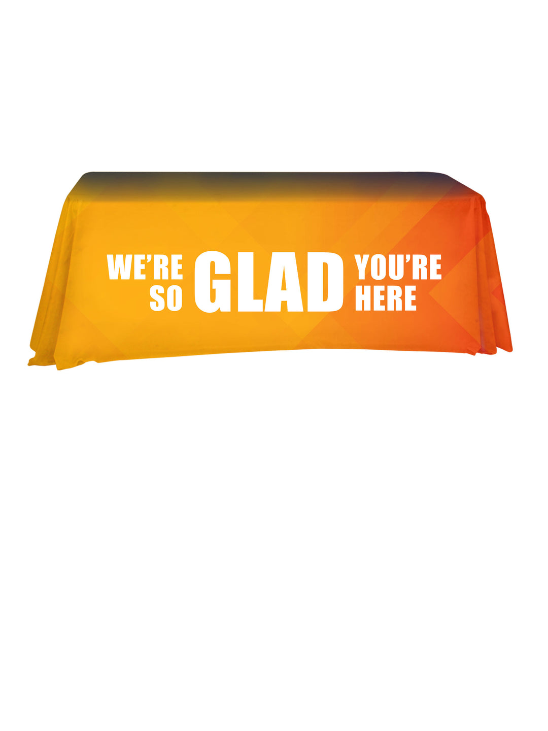 Orange Gradient Design Table Throw