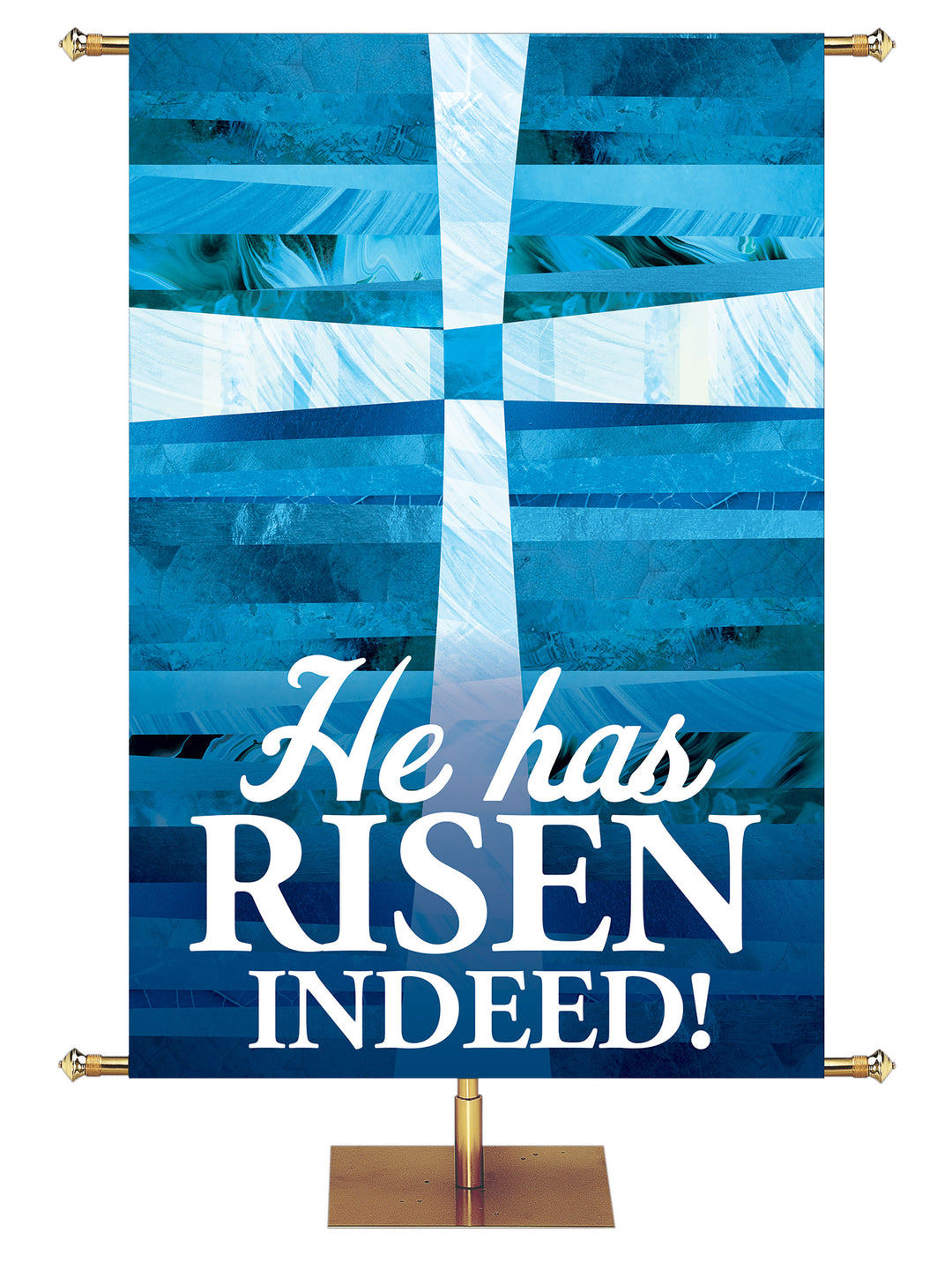 Redeeming Love He Is Risen Indeed Cross - Easter Banners - PraiseBanners