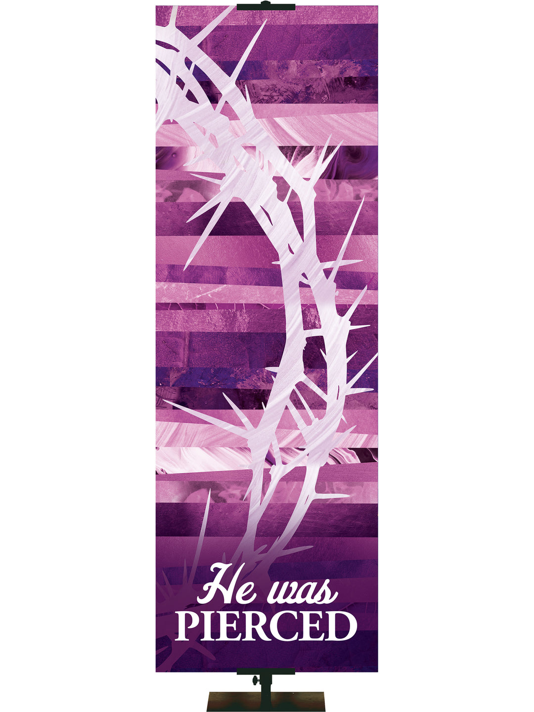 Redeeming Love He Was Pierced Crown of Thorns - Easter Banners - PraiseBanners