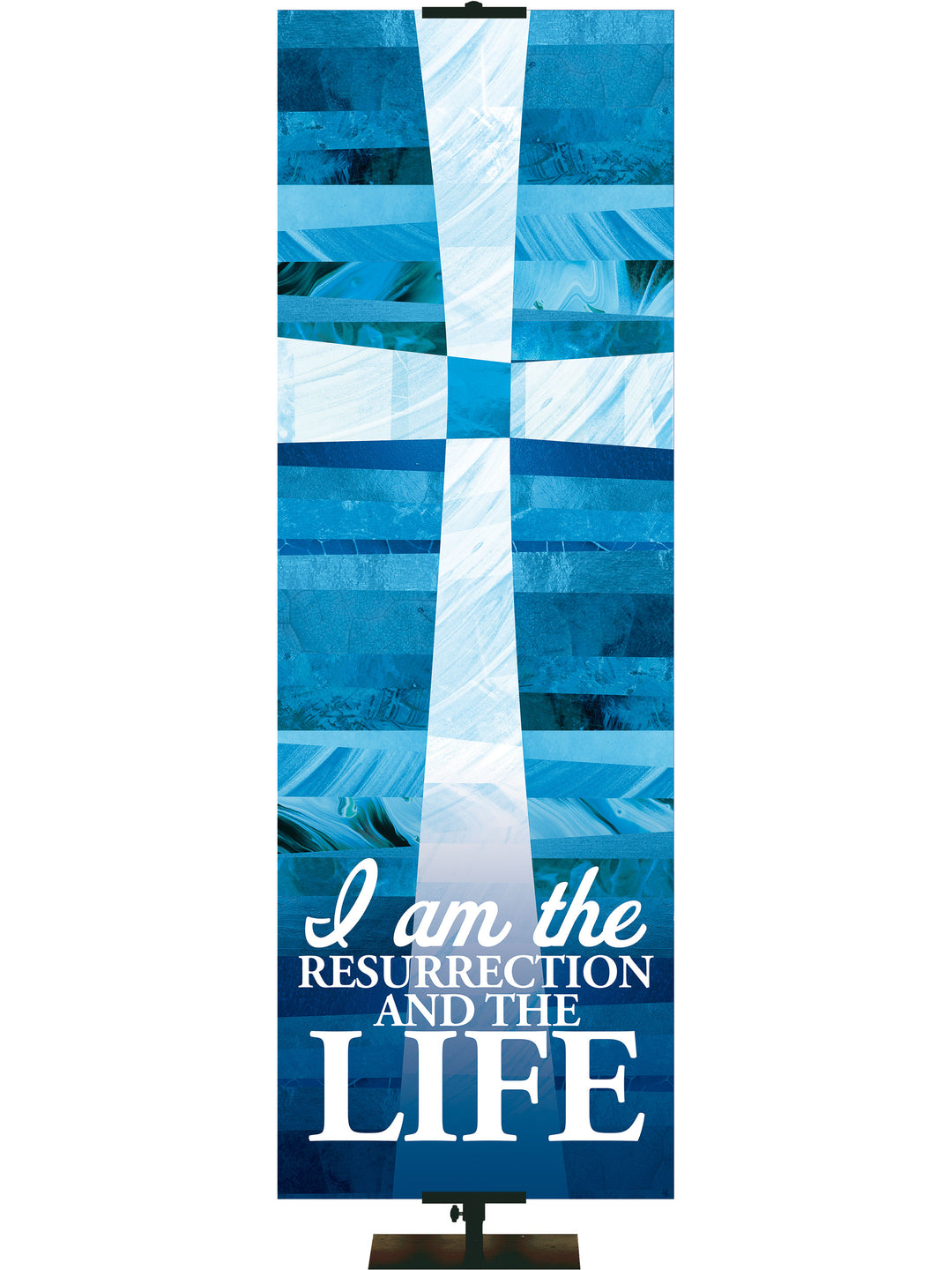 Redeeming Love I Am The Resurrection Cross - Easter Banners - PraiseBanners