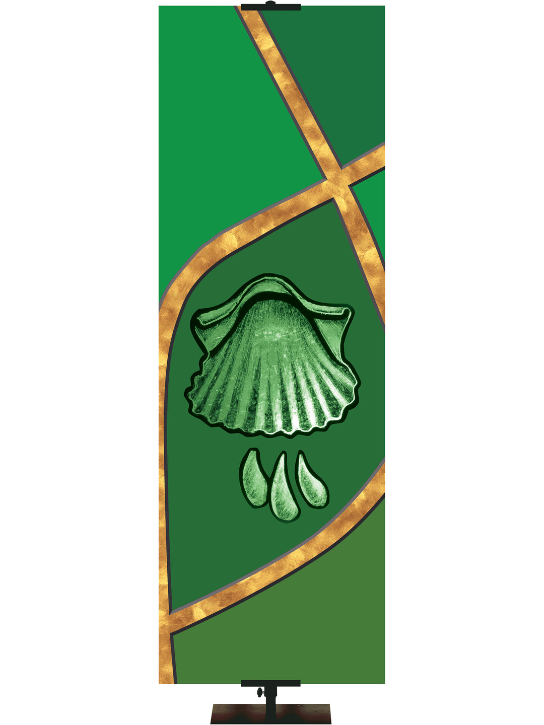 Christian Symbol - Baptismal Shell - Liturgical Banners - PraiseBanners