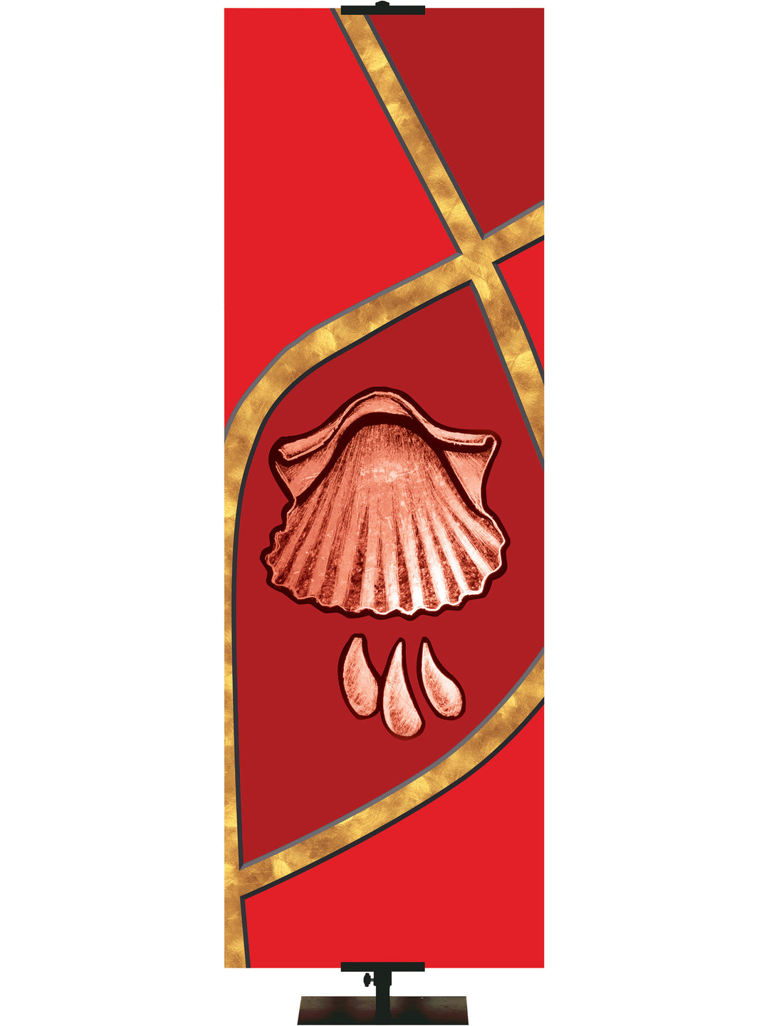 Christian Symbol - Baptismal Shell - Liturgical Banners - PraiseBanners