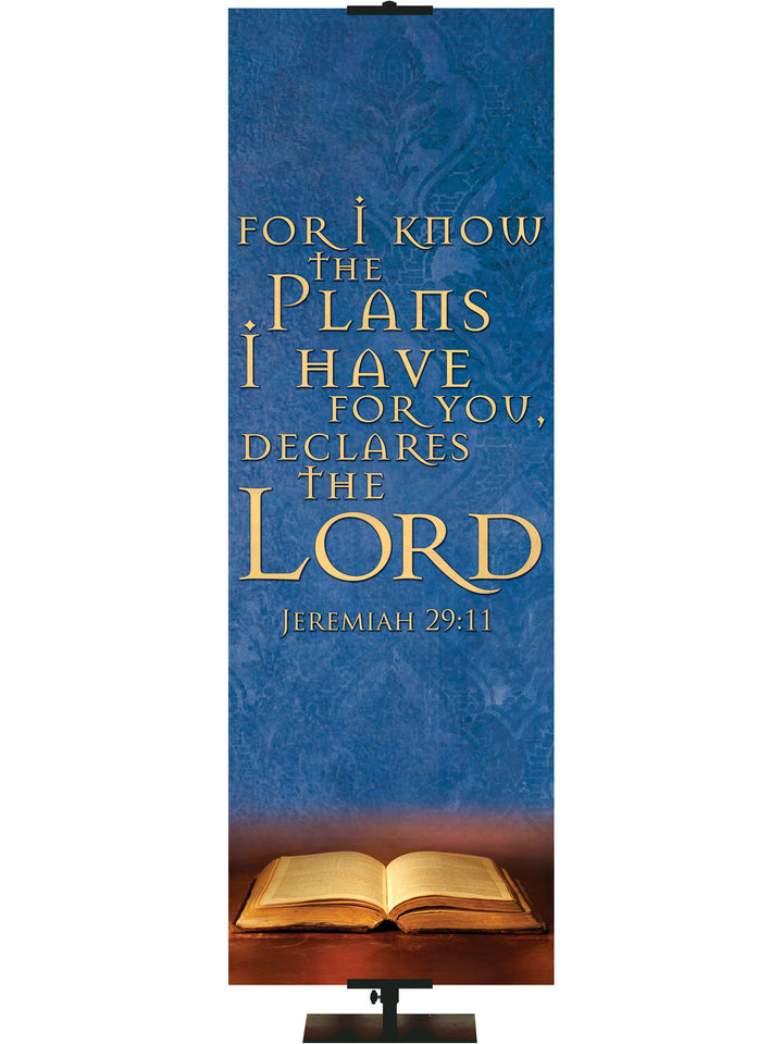 Scriptures For Life For I Know the Plans - Year Round Banners - PraiseBanners