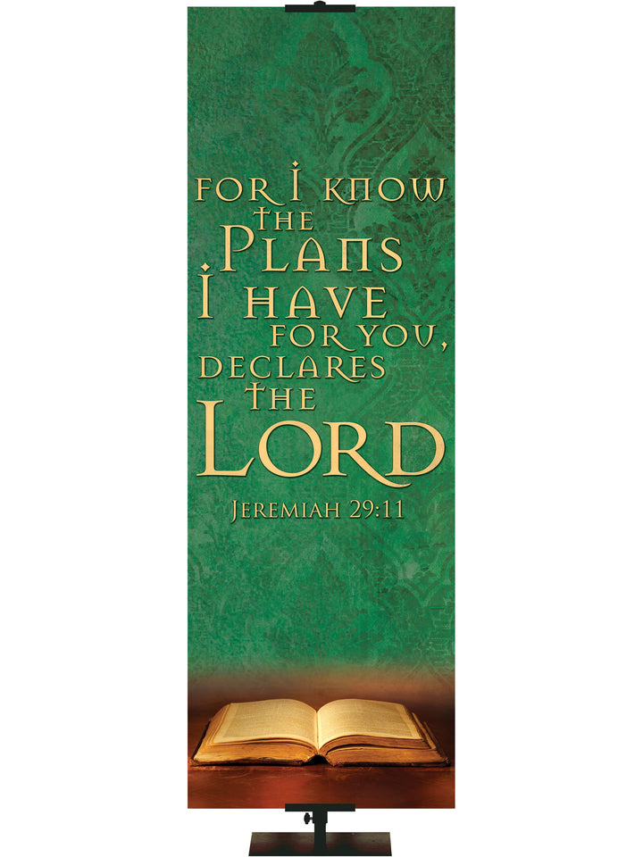 Scriptures For Life For I Know the Plans - Year Round Banners - PraiseBanners