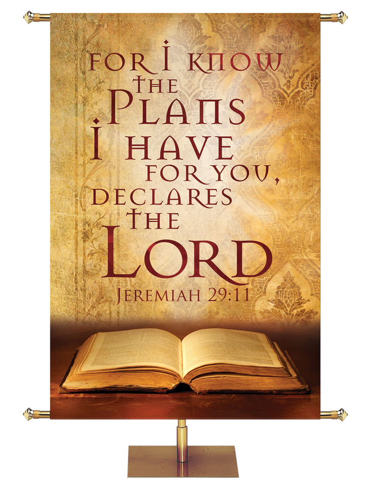 Scriptures For Life For I Know the Plans - Year Round Banners - PraiseBanners