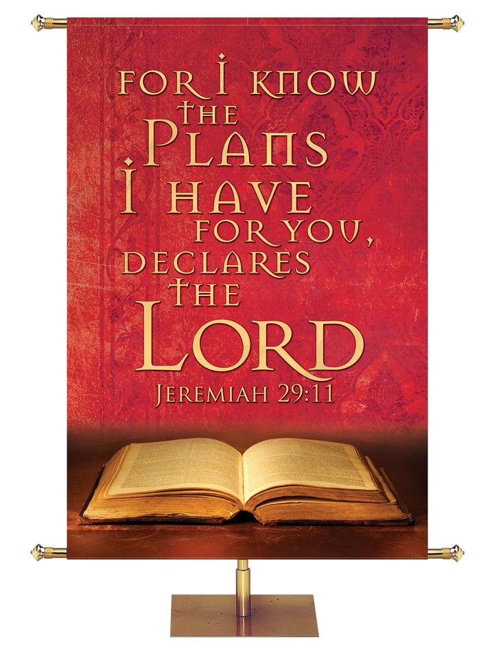 Scriptures For Life For I Know the Plans - Year Round Banners - PraiseBanners