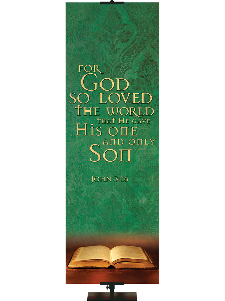 Scriptures For Life For God So Loved - Year Round Banners - PraiseBanners