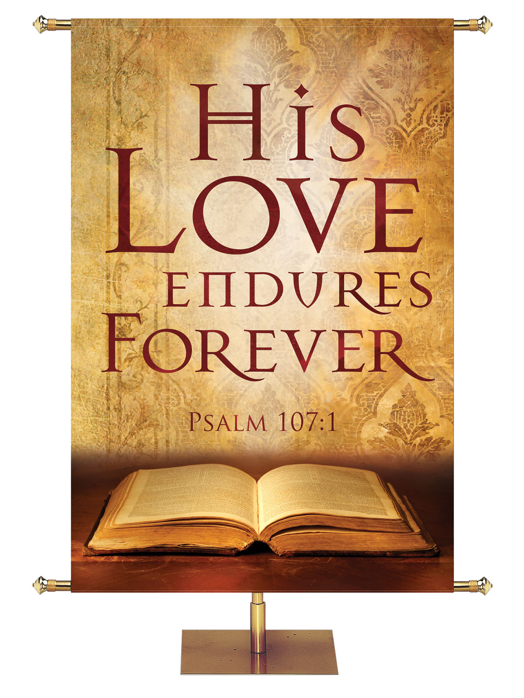 Scriptures For Life His Love Endures Forever - Year Round Banners - PraiseBanners