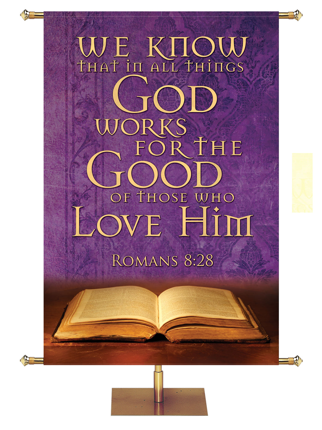 Scriptures For Life God Works for the Good - Year Round Banners - PraiseBanners