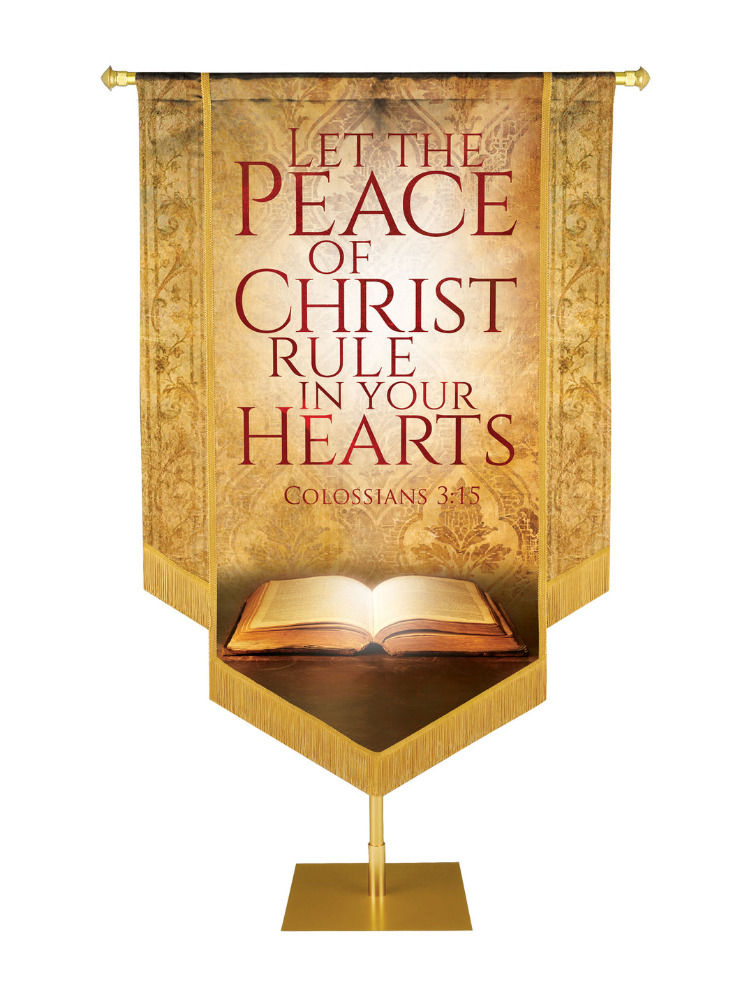 Holy Scriptures Peace of Christ Embellished Banner - Handcrafted Banners - PraiseBanners