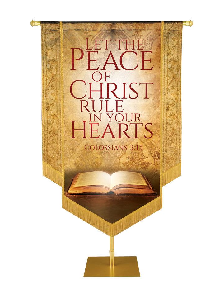 Holy Scriptures Peace of Christ Embellished Banner - Handcrafted Banners - PraiseBanners