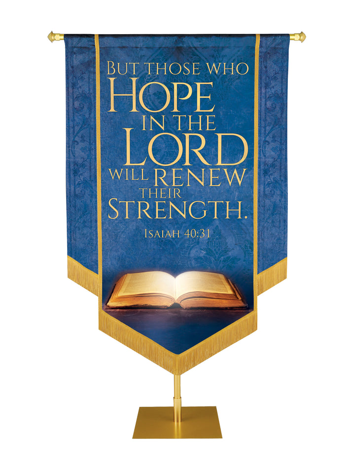 Holy Scriptures Hope in the Lord Embellished Banner - Handcrafted Banners - PraiseBanners