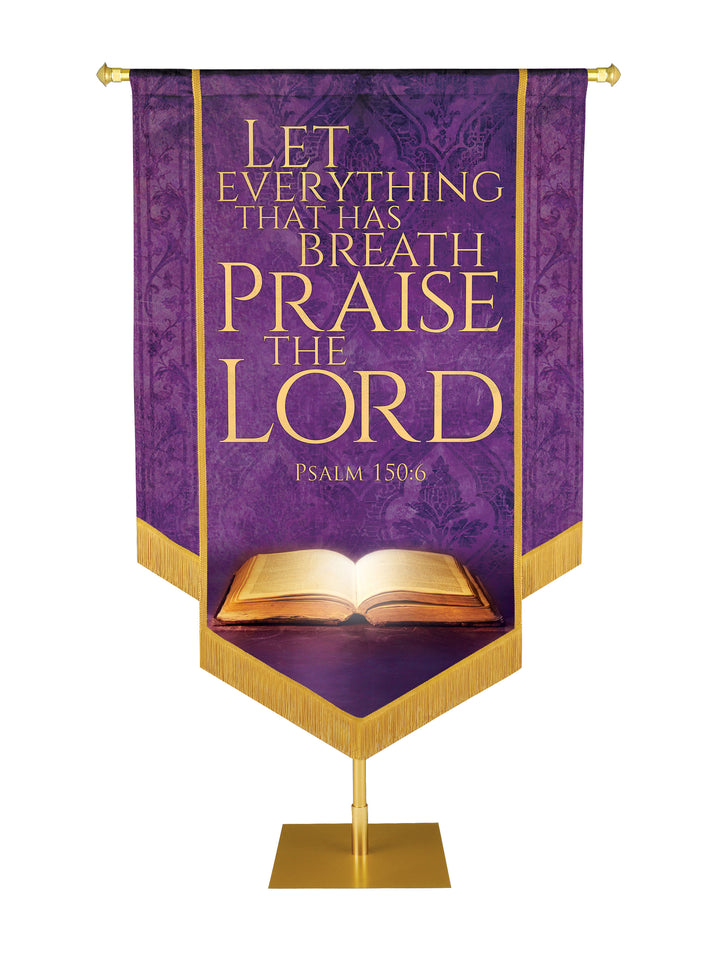 Holy Scriptures Praise the Lord Embellished Banner - Handcrafted Banners - PraiseBanners