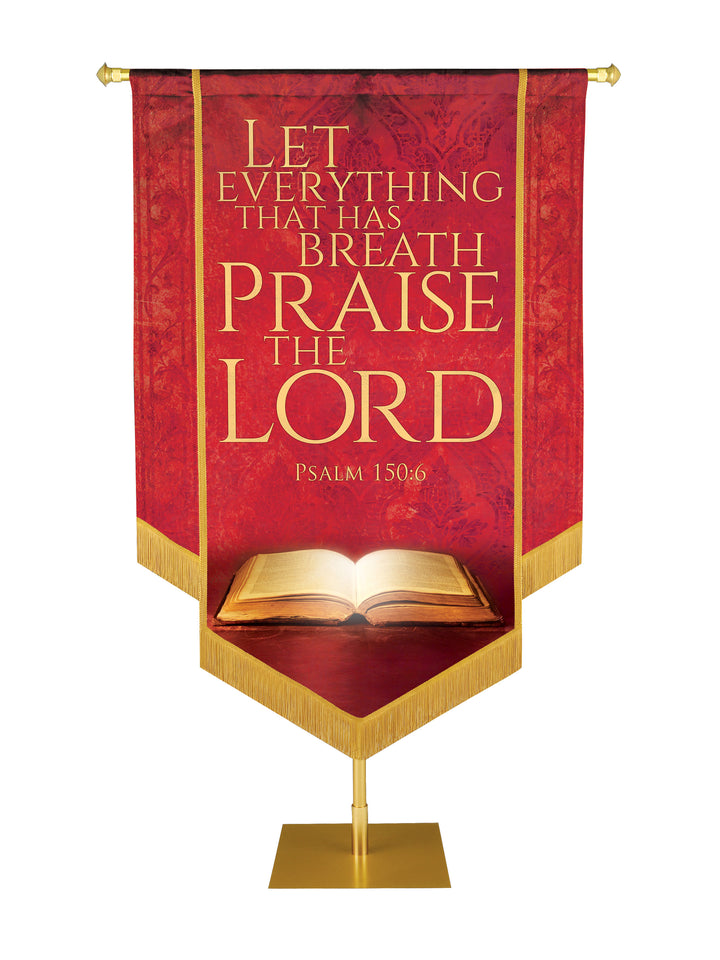 Holy Scriptures Praise the Lord Embellished Banner - Handcrafted Banners - PraiseBanners