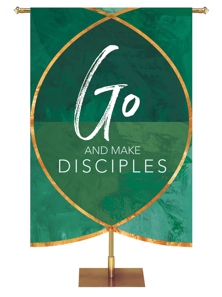 Scripture Silhouettes Go And Make Disciples - Year Round Banners - PraiseBanners