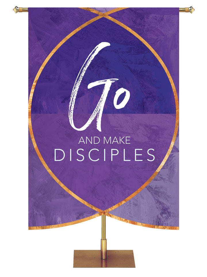 Scripture Silhouettes Go And Make Disciples - Year Round Banners - PraiseBanners