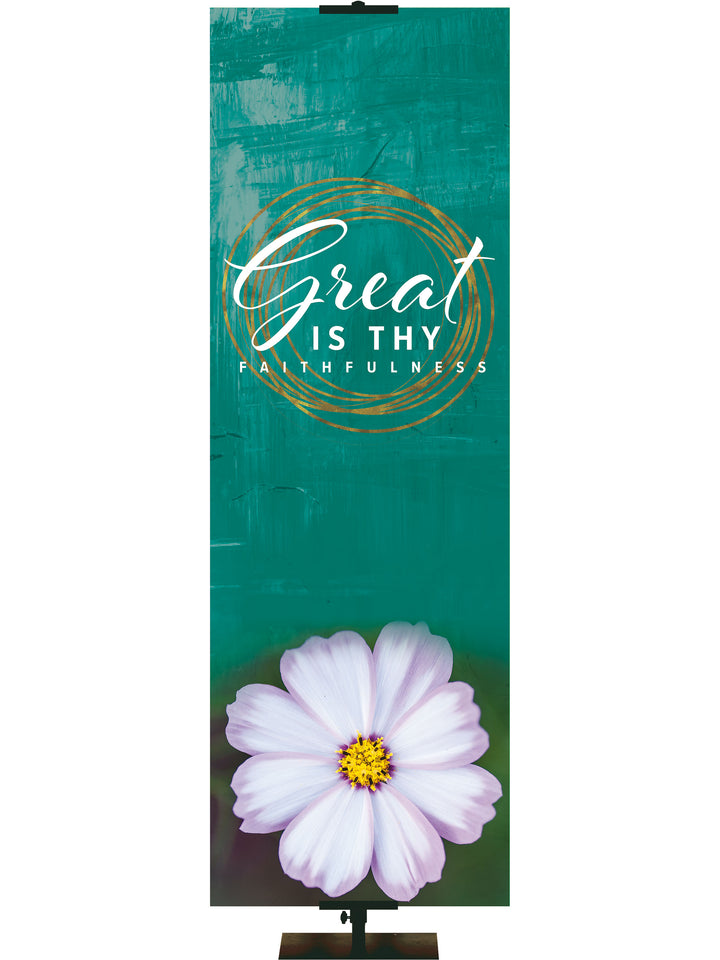 Spring Awakenings Great is Thy Faithfulness Banner - Easter Banners - PraiseBanners