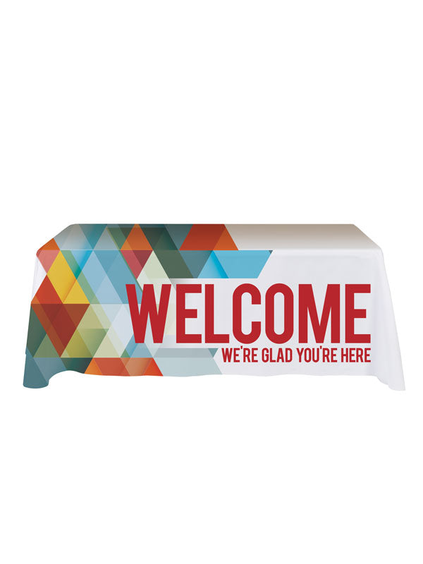 Welcome Geometric Design Church Table Throw - Table Throws - PraiseBanners