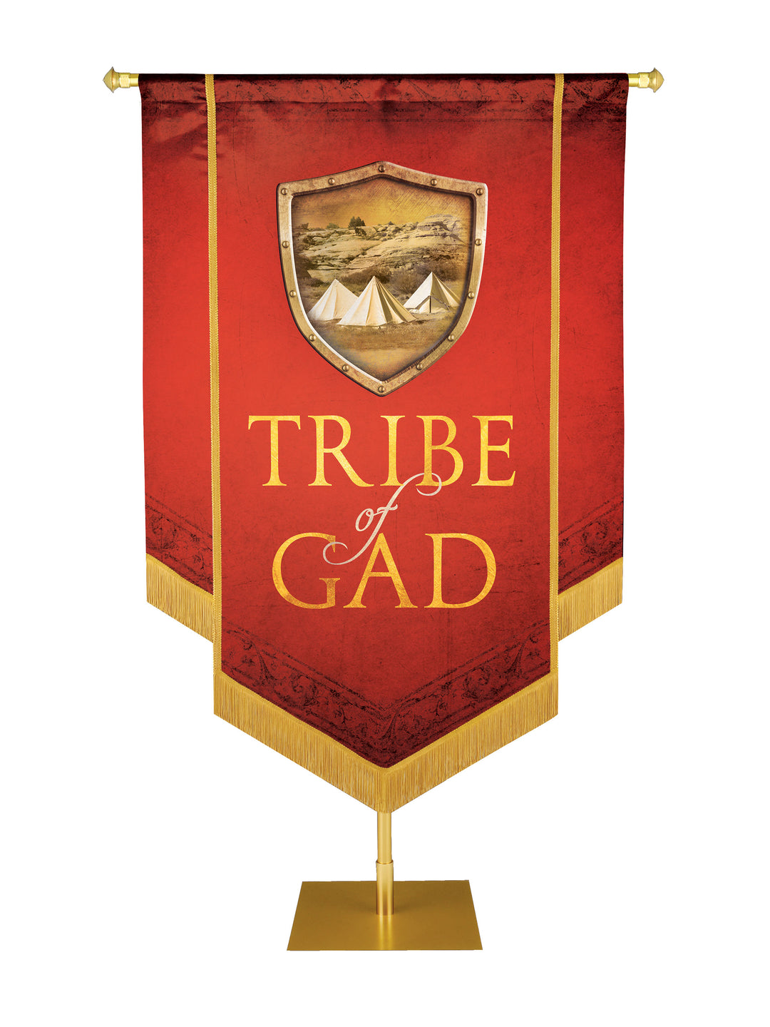 Tribe of Gad Hand Made Embellished Tribe of Israel Banner