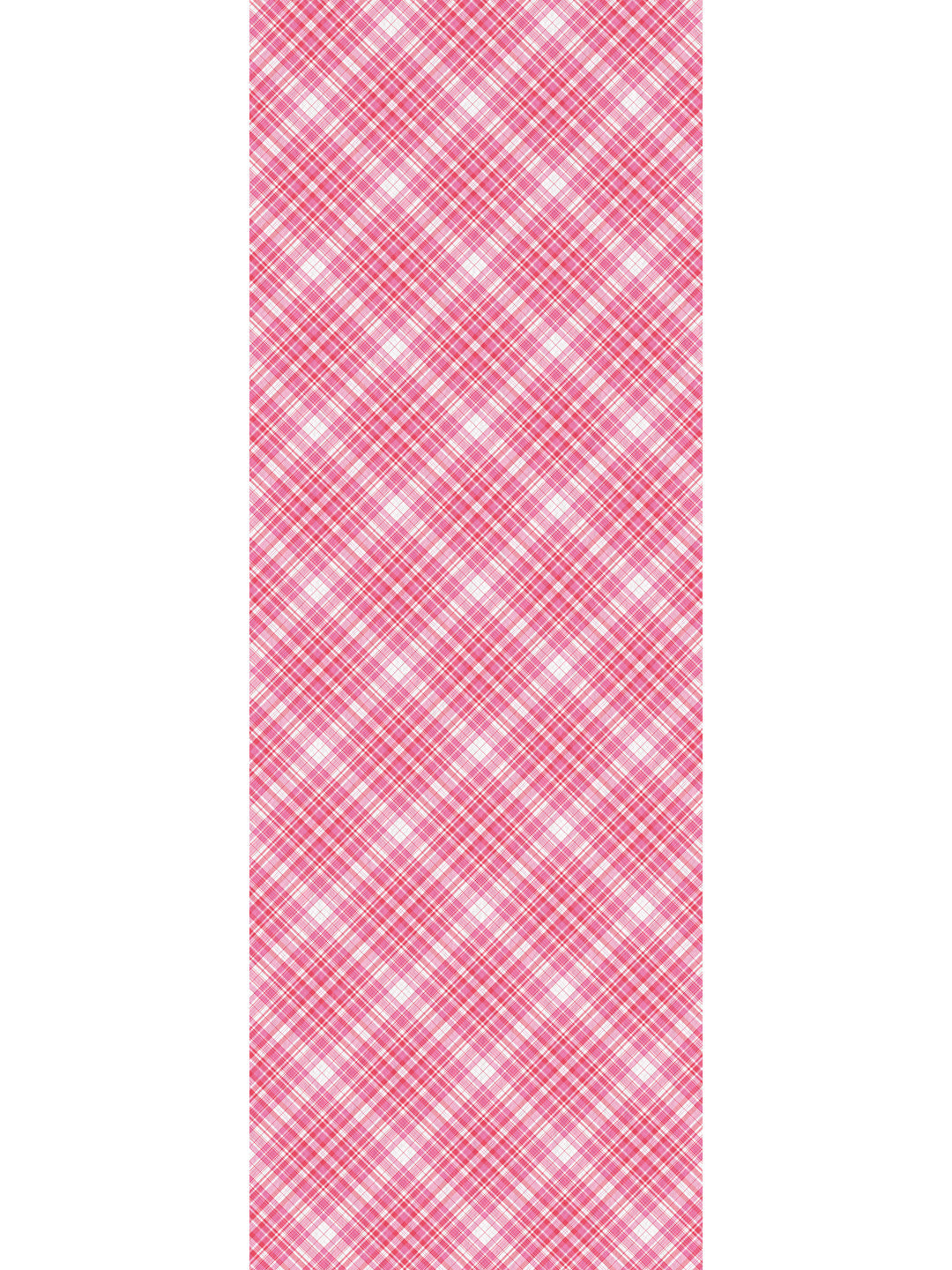 Pink Plaid Vinyl Floor Runner