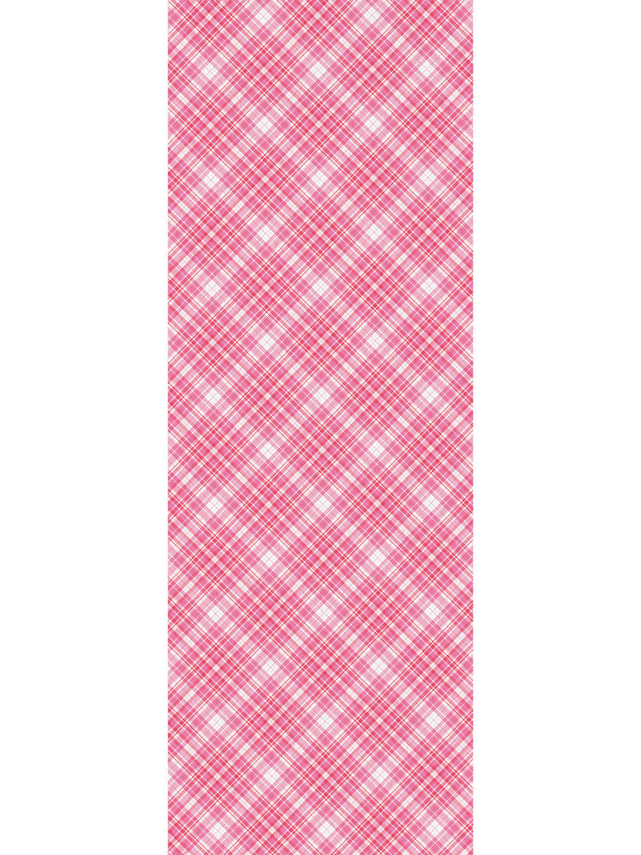 Pink Plaid Vinyl Floor Runner