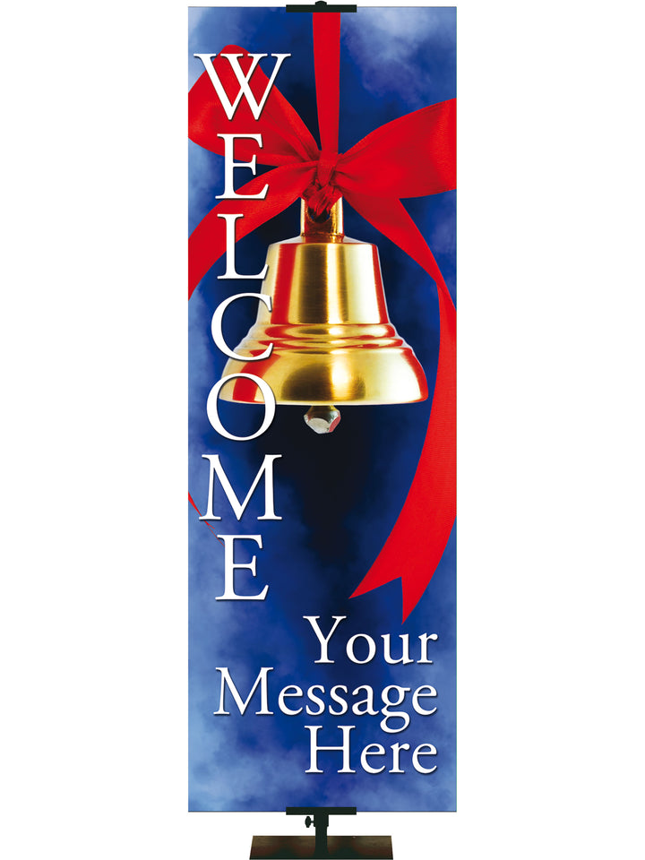 Custom Welcome Banner Christmas Bell - Custom Welcome Banners - PraiseBanners