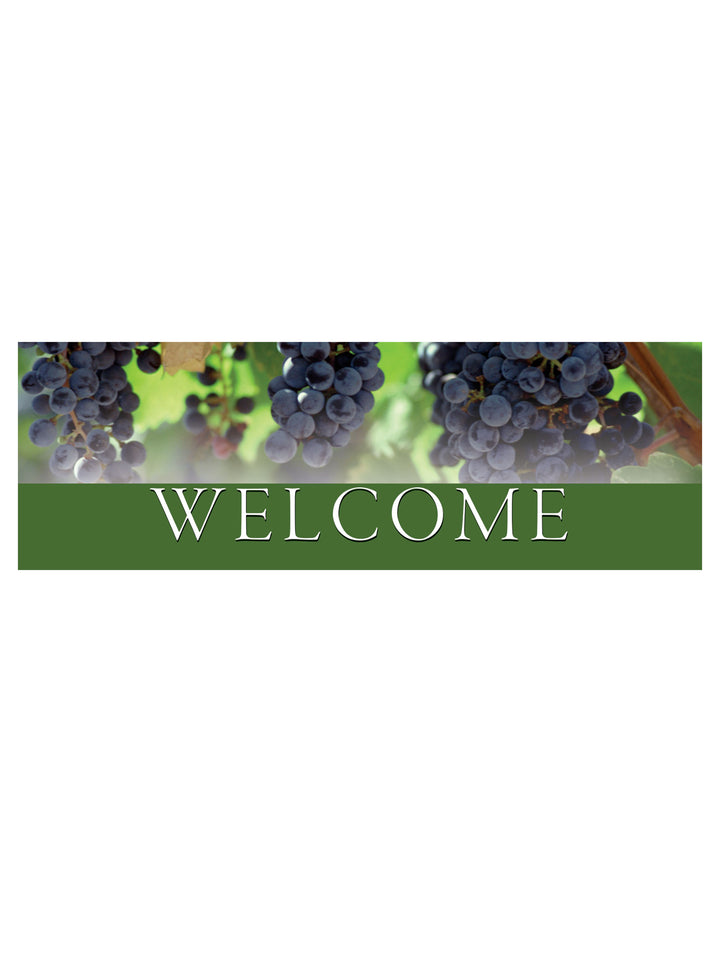 Banner de bienvenida de stock Uvas