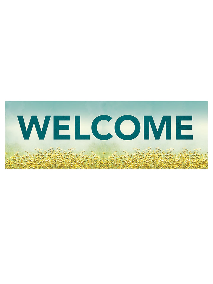 Custom Welcome Banner Yellow Flowers