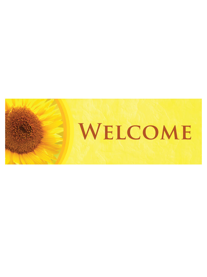 Banner de bienvenida de stock Girasol