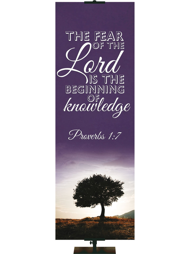 Words of Wisdom Beginning of Knowledge - Year Round Banners - PraiseBanners