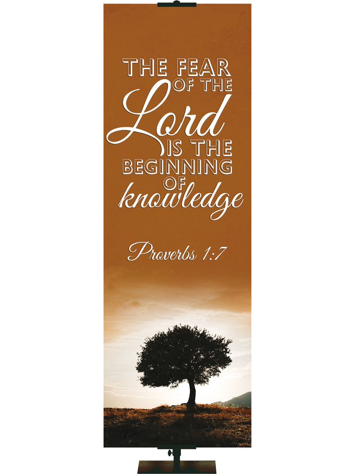 Words of Wisdom Beginning of Knowledge - Year Round Banners - PraiseBanners