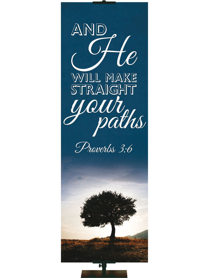 Words of Wisdom Straight Paths - Year Round Banners - PraiseBanners