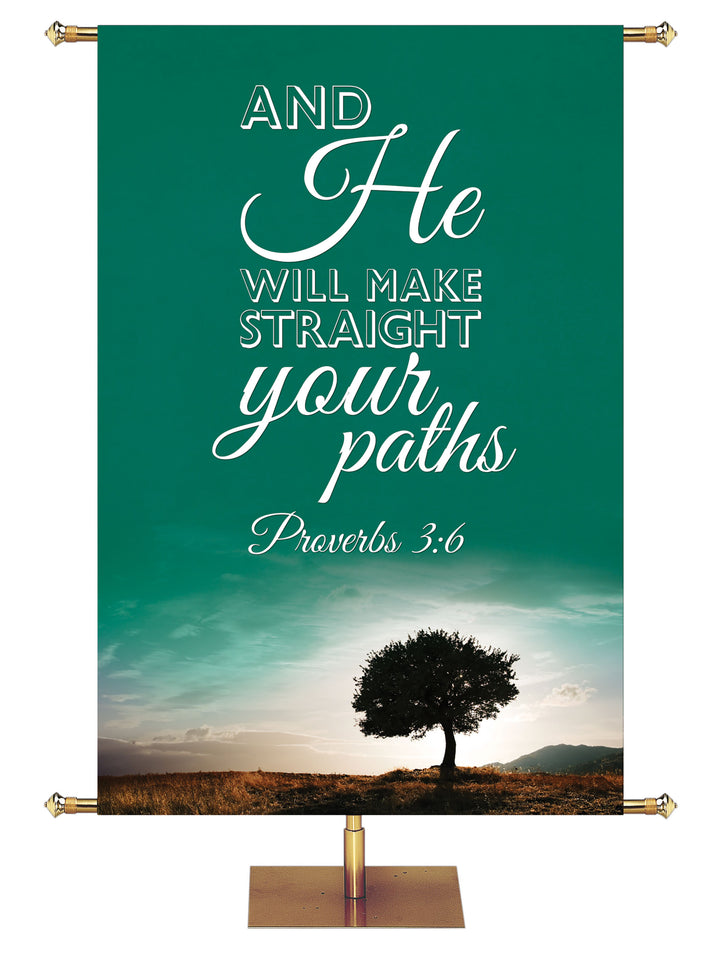 Words of Wisdom Straight Paths - Year Round Banners - PraiseBanners